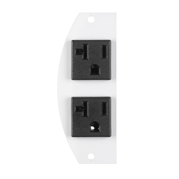 Recessed 8" Series, Sub Plate, Perimeter, (2) 20A Pre-Wired Receptacles, 1 Circuit, 18" Leads
